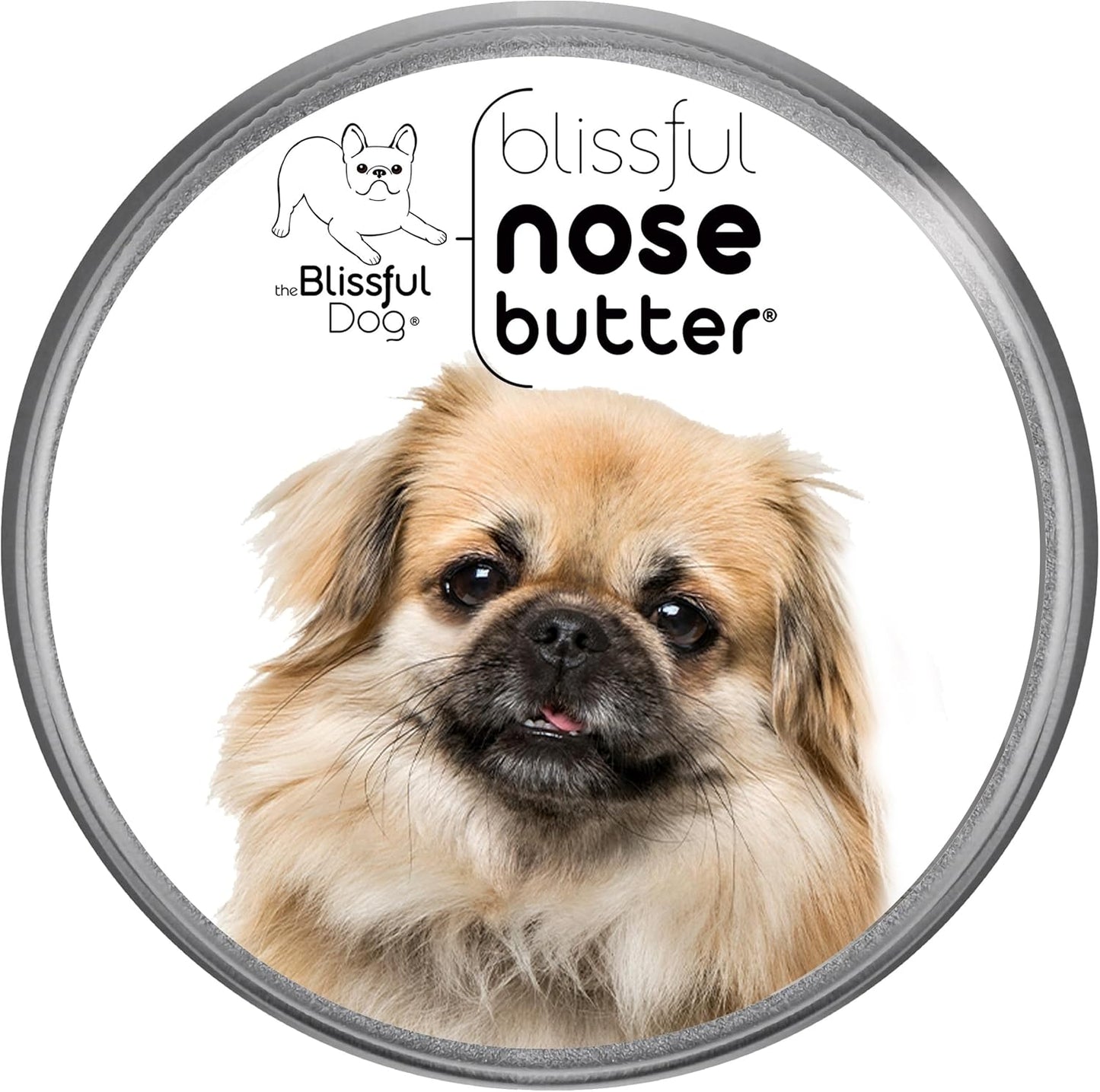 The Blissful Dog Tibetan Spaniel Nose Butter for Dry, Cracked Skin, Lick-Safe Dog Nose Balm with Moisturizing Shea Butter, Almond, Olive, and Essential Oils, Pet Supplies, Uncented, 8 oz.
