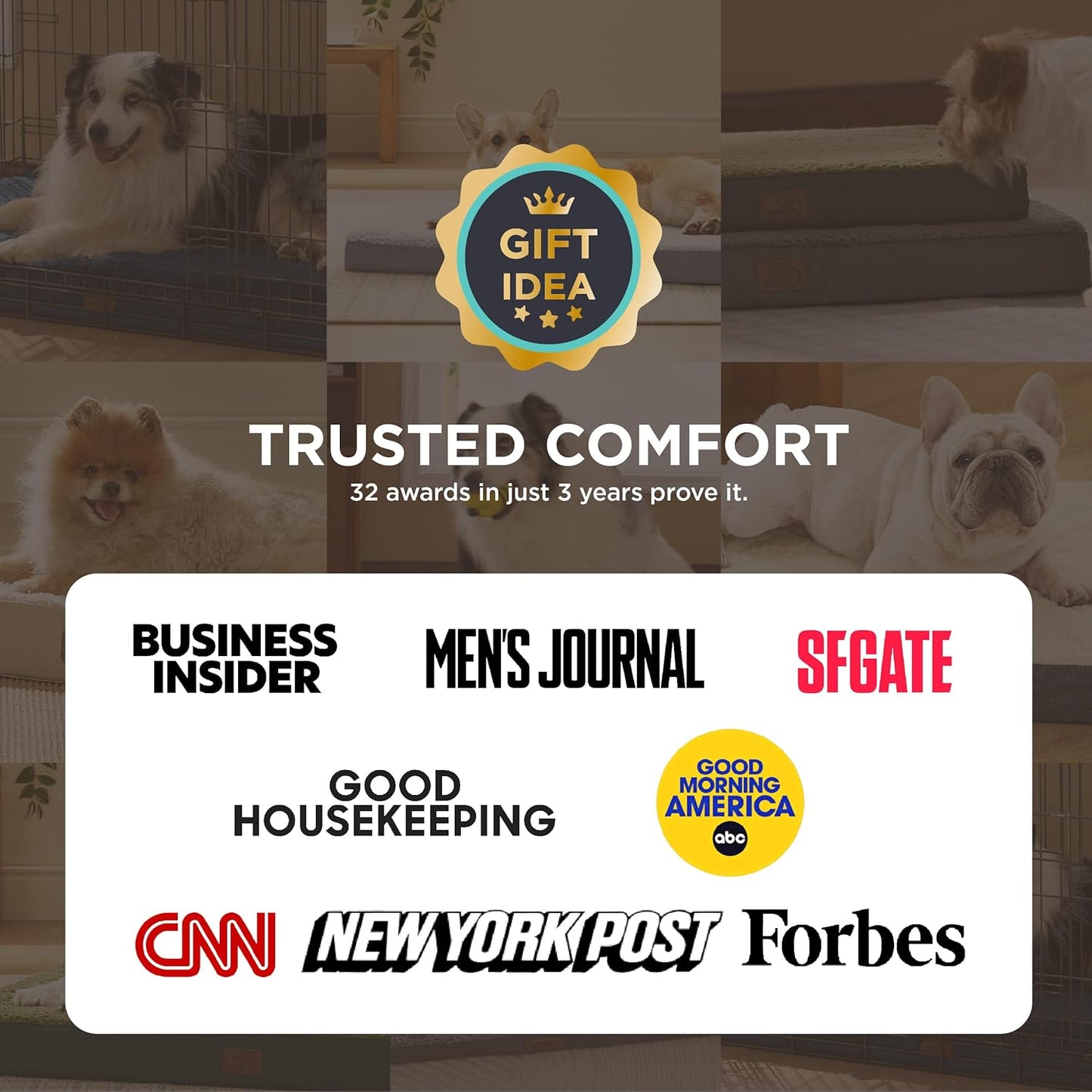 Bedsure Dog Bed for Small Dogs - Orthopedic Flat Puppy Beds with Removable Washable Cover, Egg Crate Foam Pet Mat, Suitable for Pet Up to 20 lbs