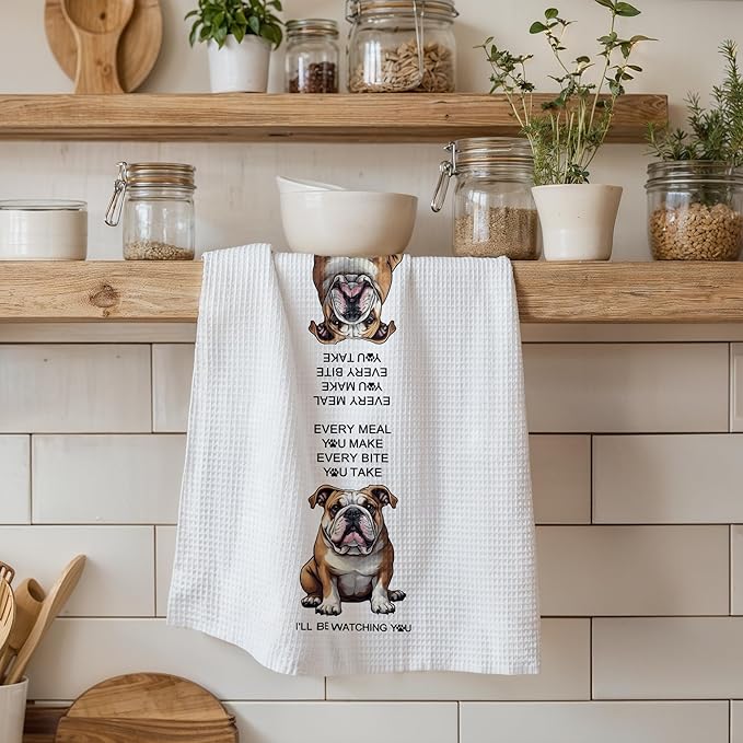 Funny English Bulldog Gifts Kitchen Decor Towels, Every Meal You Make English Bulldog Bathroom Decor Hand Towels Dish Towels, Bulldog Mom Lover Gifts, 16x24 Inch