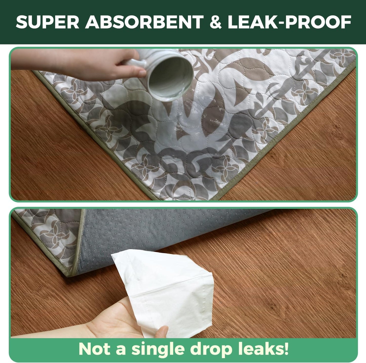 FXW Washable Pee Pads for Dogs, Puppy Pads with Super Absorbent, Specifically Designed for 42inch Cages, 41" × 27" Rectangle, Boho, 2 Packs