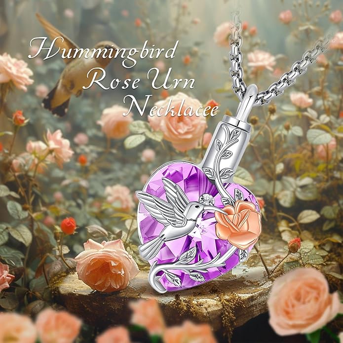 EUDORA Sterling Silver Urn Necklace for Ashes for Women Men, Ash Pendant for Human Cat Dog Ashes, Necklace for Ashes of Loved One Dad Mom Papa Pet Cremation Souvenir Jewelry for Funeral, 20inch