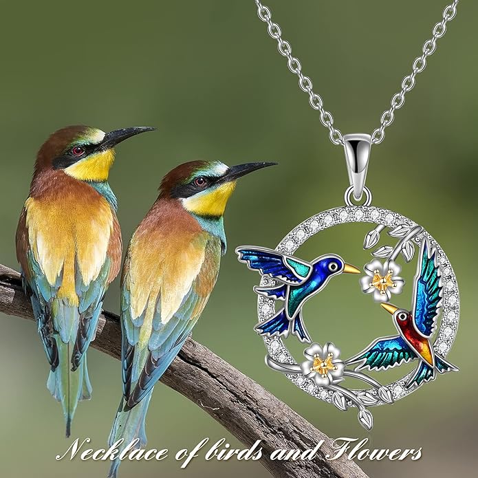 Penguin/Cat/Horse/Elephant/Wolf/Hummingbird/Giraffe/Eagle Pendant Necklace Sterling Silver I Love You Forever Animal Necklace Jewelry Gifts for Women