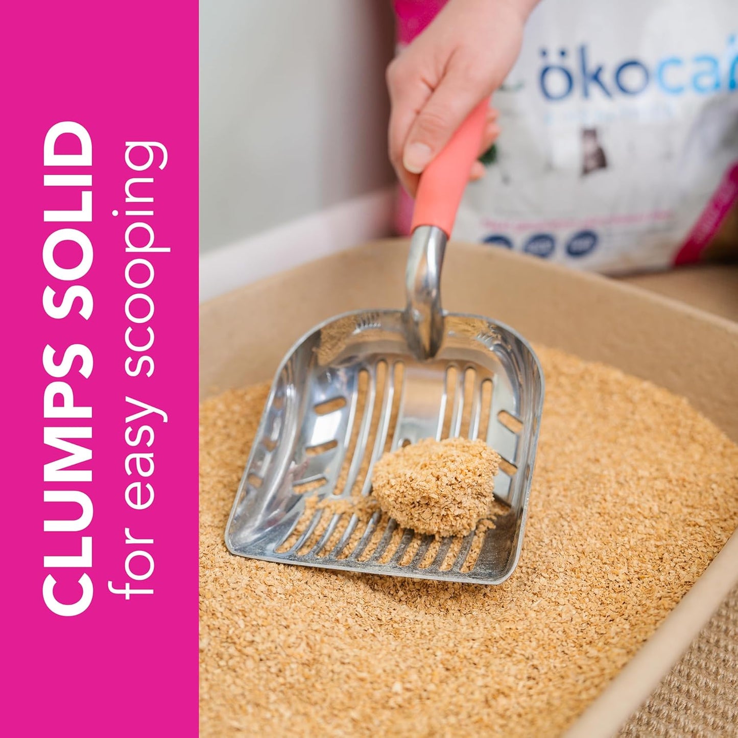 ökocat Super Soft Wood Clumping Cat Litter, Unscented, 10.6 pounds - Natural Ingredients, Stops Odor, Clumps Solid, 99% Dust Free, Great for All Cats, Sensitive Paws, Kittens
