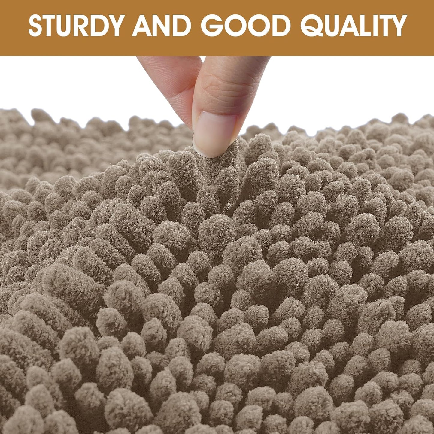 IM HOME Extra Large Dog Door Mats for Muddy Paws, Chenille Absorbent Dog Mats, Non Slip Heavy Mud Mat for Dogs, Soft Pet Mat for Entryway, Mud Paws, Inside Floor,71" x 25", Beige