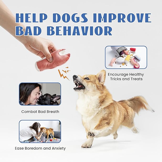 Nocciola 10 PCS Seafood Boil Small Dog Toys for Boredom, Crinkle Dog Squeaky Toys to Keep Them Busy, Plush Stuffed Puppy Toys for Small Medium Dogs