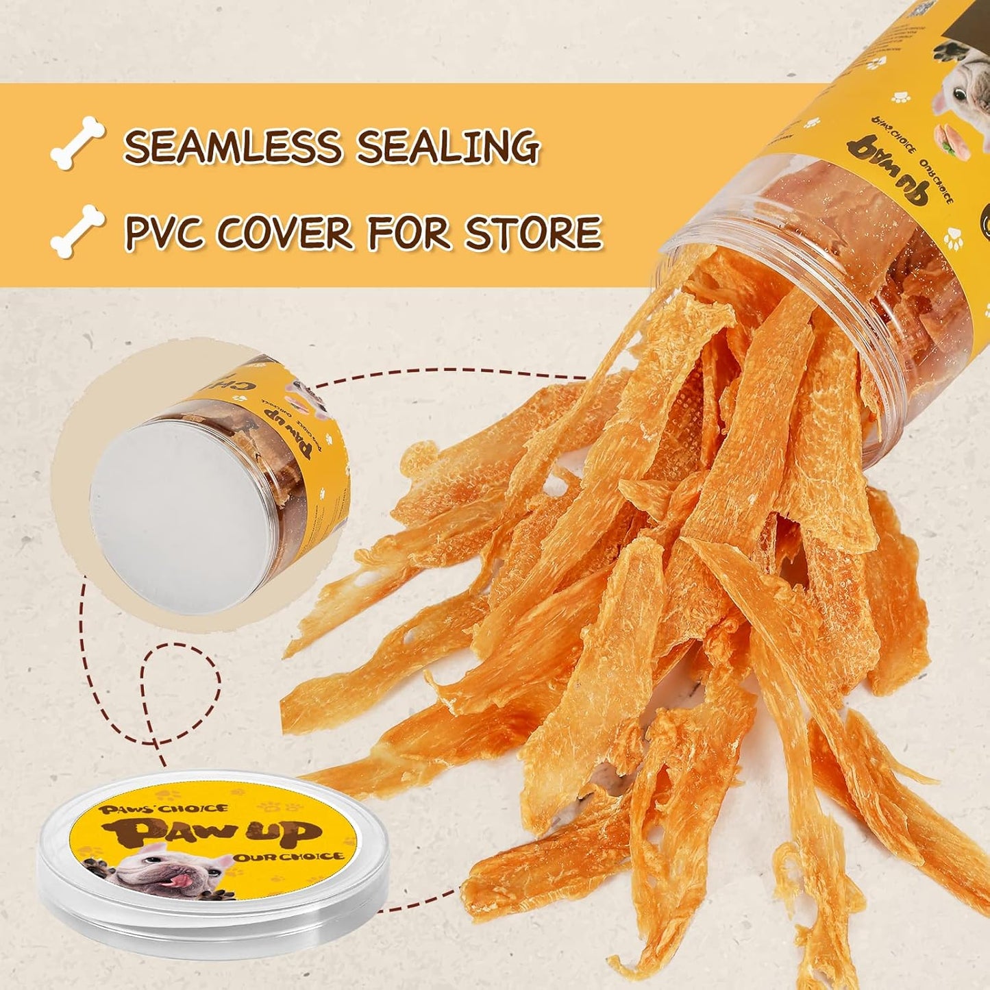 PAWUP Chicken Jerky Crisp Flakes for Dog Treats, 1% Taurine Added, 6oz (170g), Chip Jerky, High Protein Chicken Dog Training Rewards, Rawhide-Free, Gluten-Free