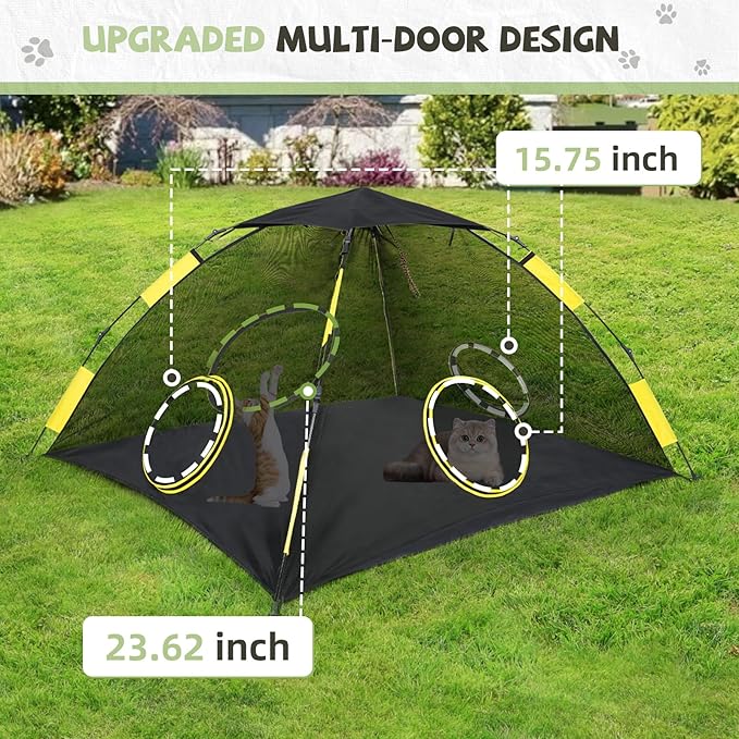 Outdoor Cat Enclosures for Indoor Cats, Outdoor Cat Tent with Tunnel for Multiple Cats, Cat Playpen for Pet Kitty Rabbits Ferrets Puppy and Other Small Animals, (Styles 1)