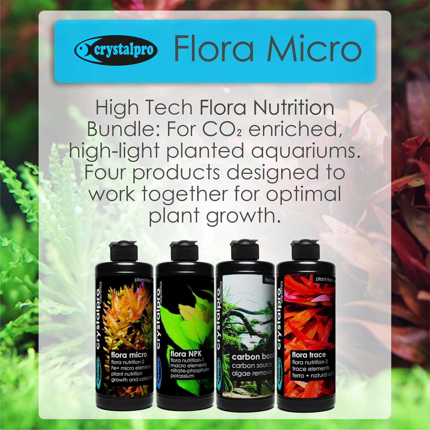 Flora Micro - Iron and Micro Nutrient Fertilizer for Aquarium Plants - Enhances Leaf Color and Healthy Growth in Freshwater Aquariums - Part of The Flora Nutrition Series - 16.9 fl oz