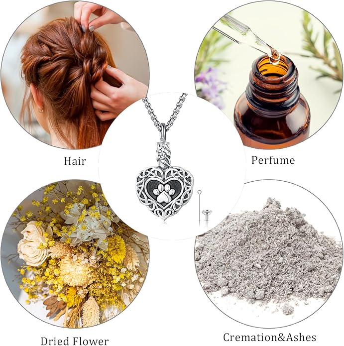 CUOKA MIRACLE Urn Necklace Ashes Sterling Silver Skull Urn Necklace Personalized Cremation Memorial Skull Ash Keepsake Pendant Cremation Jewelry