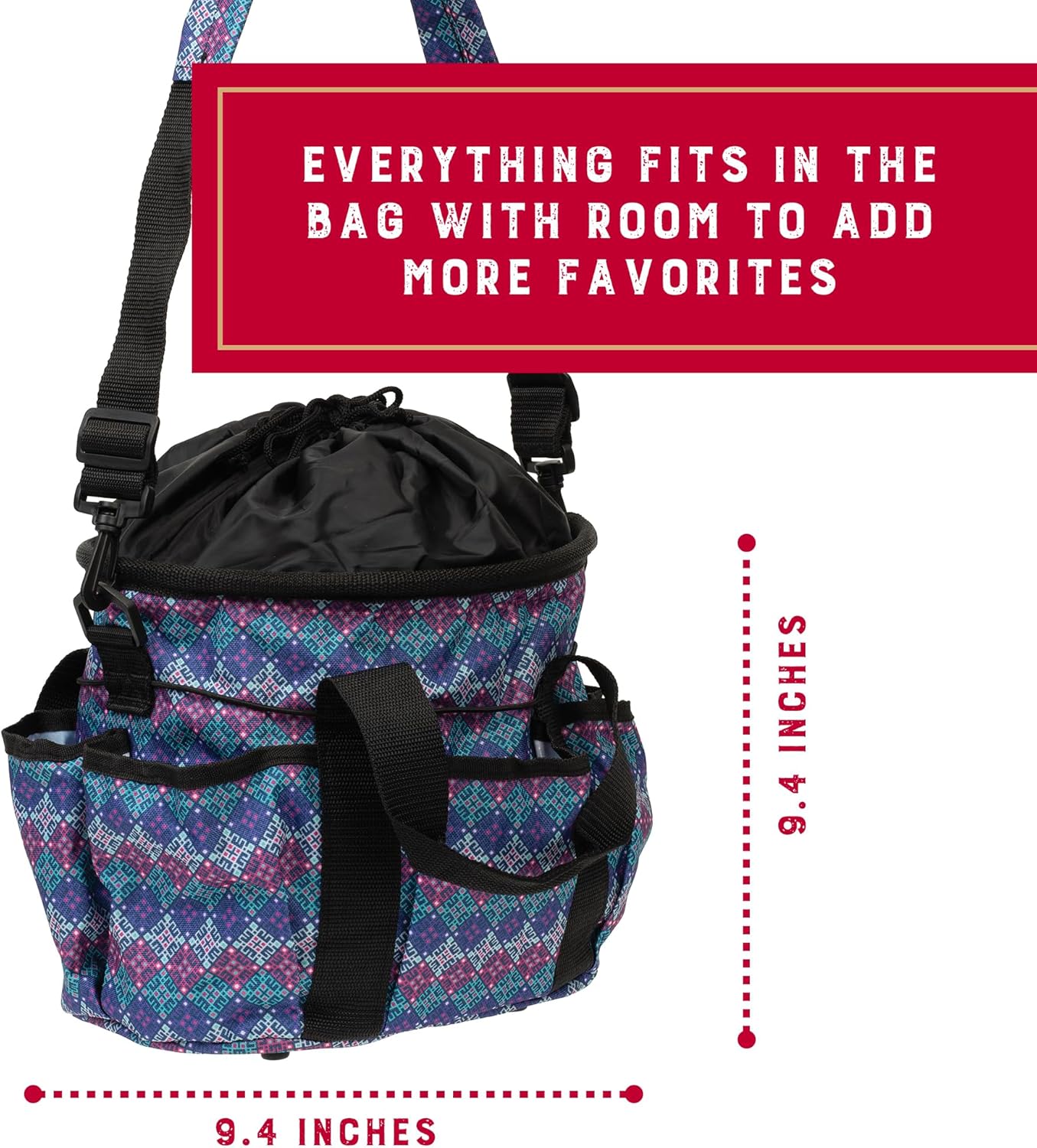 Weaver Leather Grooming Kit, Purple Geo , 7-piece assortment