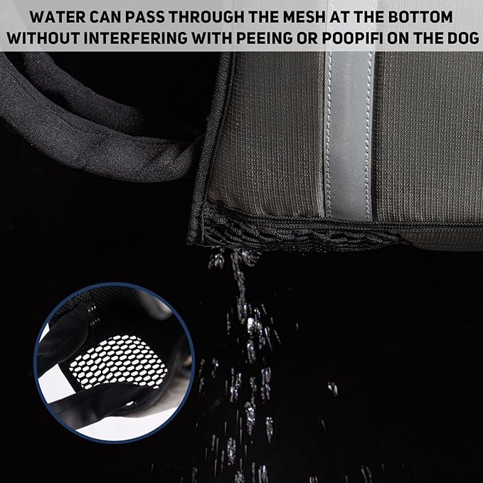 COODEO Mobility Dog Lift Harness, Emergency Carry Sling, Pet Rear Leg Support Rehabilitation Lifts Vest, Dog Carrier for Senior Dogs Joint Injuries, Arthritis (Military Green, L)