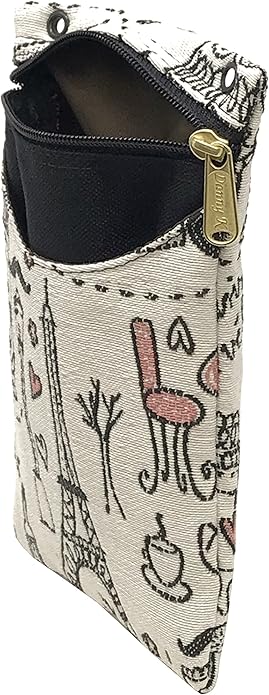 Danny K. Women's Tapestry Crossbody Cell Phone or Passport Purse, Handmade in USA