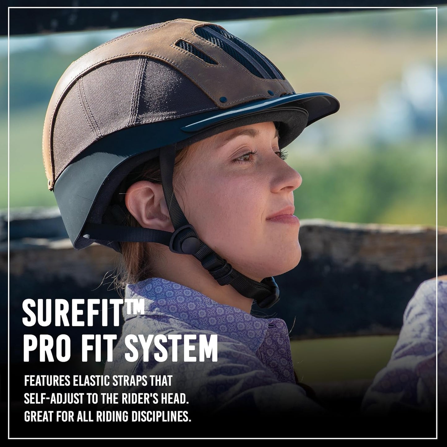 Troxel Sierra Rugged Horse Riding Helmet, Low-Profile, Self-Adjustable Design, Safety Horseback Riding Gear