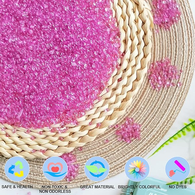 Keedolla 3 LB Fish Tank Rocks Gravel Pink, Aquarium Glass Pebbles Gemstones Beads Betta Fish Tank Stones for Vase Fillers, DIY Crafts, and Home Decor