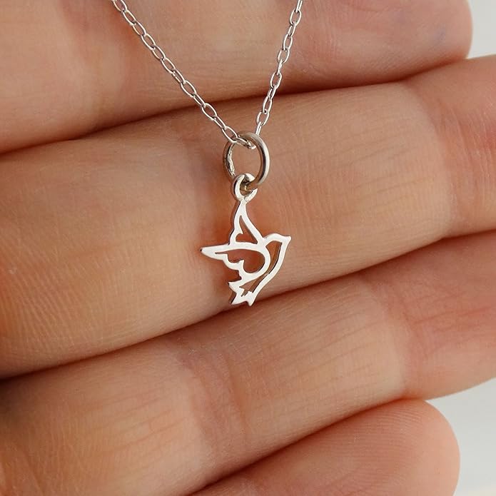 FashionJunkie4Life Sterling Silver Bird Pendant Necklaces for Women