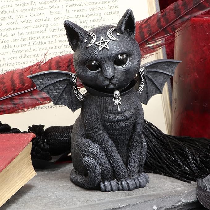 Nemesis Now Cult Cuties Adorable Occult Figurines, Bewitching Evil Spirit Creatures, Hand-Painted, Resin - Malpuss