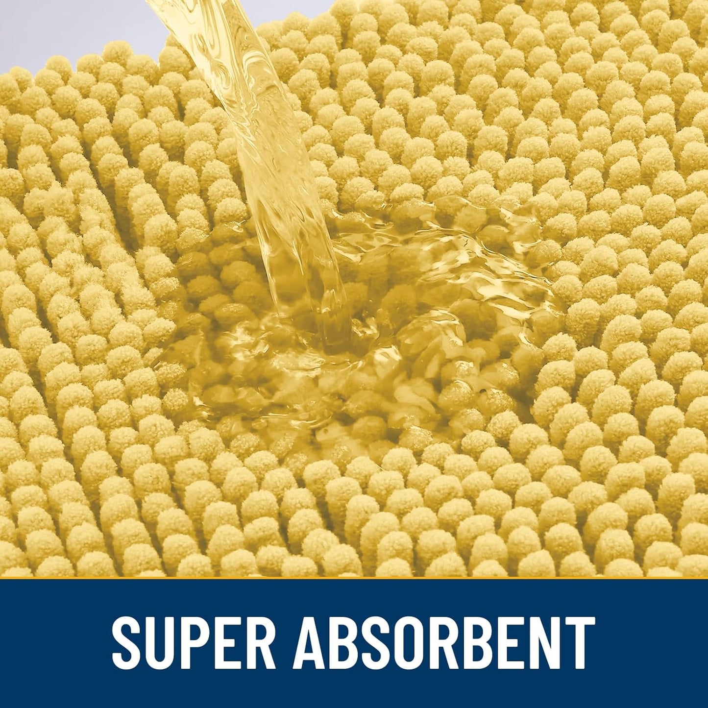 Smiry Dog Door Mat for Muddy Paws 24x16, Absorbs Moisture and Dirt Doormat, Non-Slip Washable Quick Dry Chenille Front Door Mat Indoor Entrance, Entryway Carpet for Inside Floor, Yellow