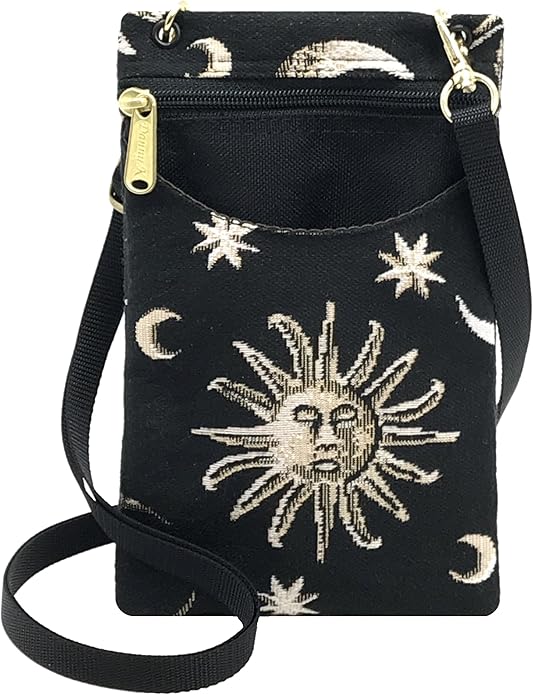 Danny K. Women's Tapestry Crossbody Cell Phone or Passport Purse, Handmade in USA