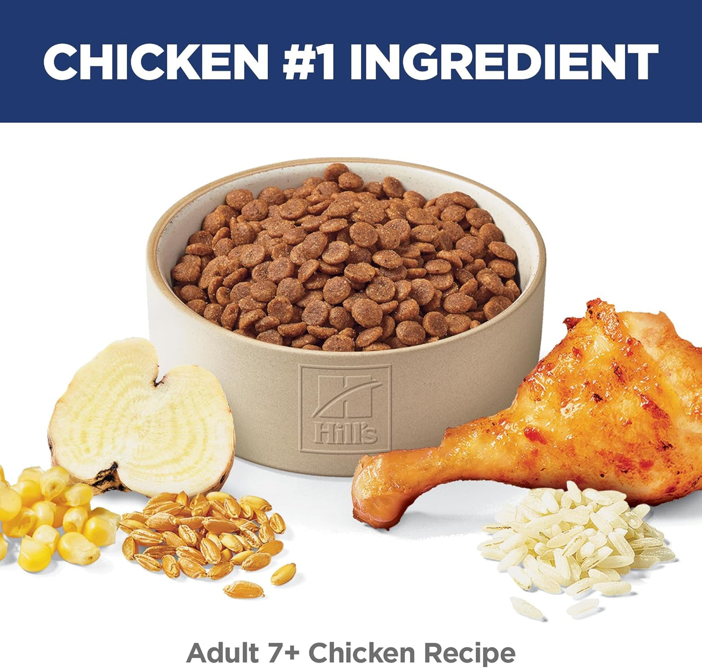 Hill's Science Diet Adult 7+, Senior Adult 7+ Premium Nutrition, Dry Cat Food, Chicken Recipe, 16 lb Bag