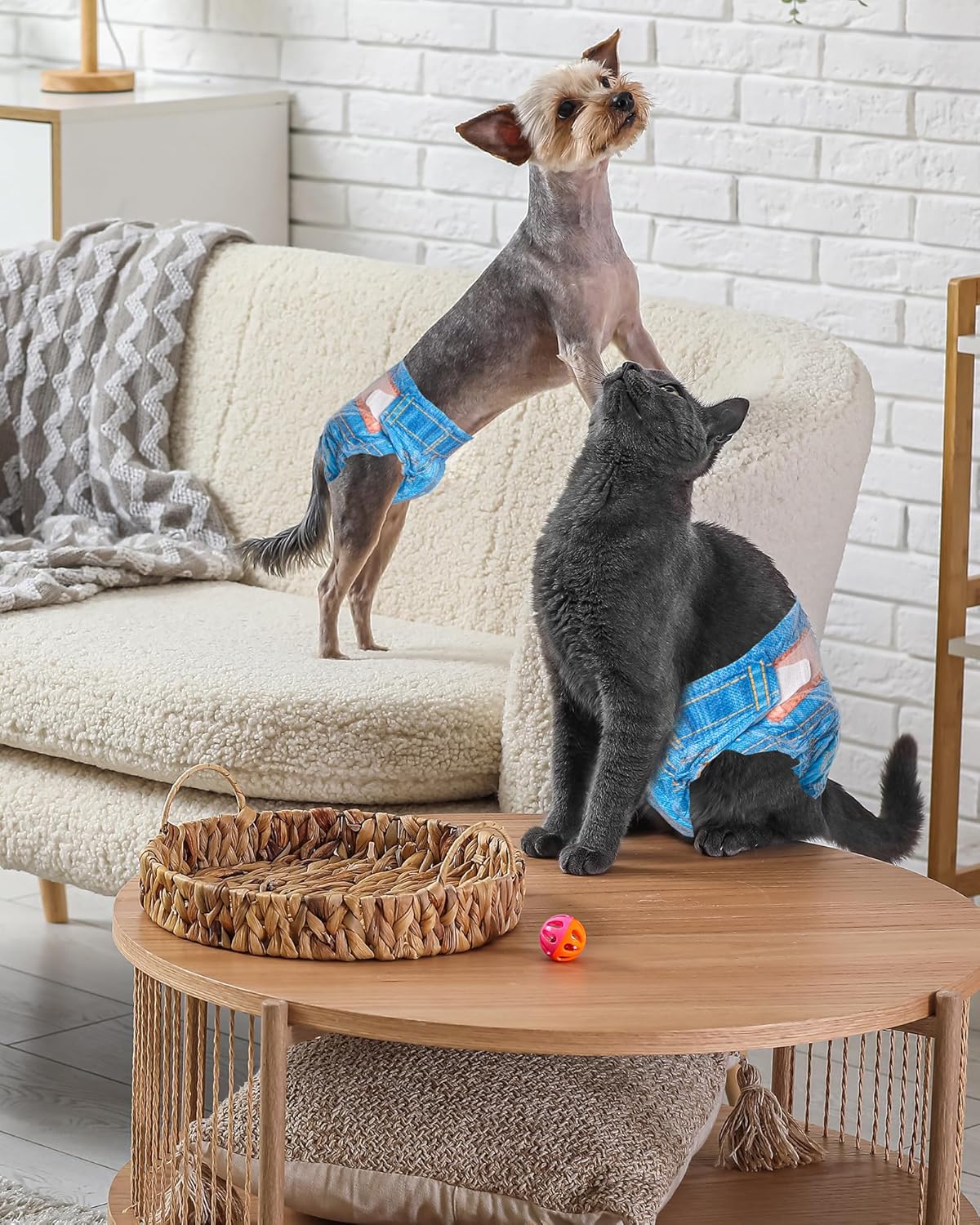 Pet Soft Dog Diapers Female, Doggie Diapers for Female Dogs, Disposable Super Absorbent Pet Diaper for Cats & Dogs in Heat Period, Urine Incontinence，XS 20 Counts