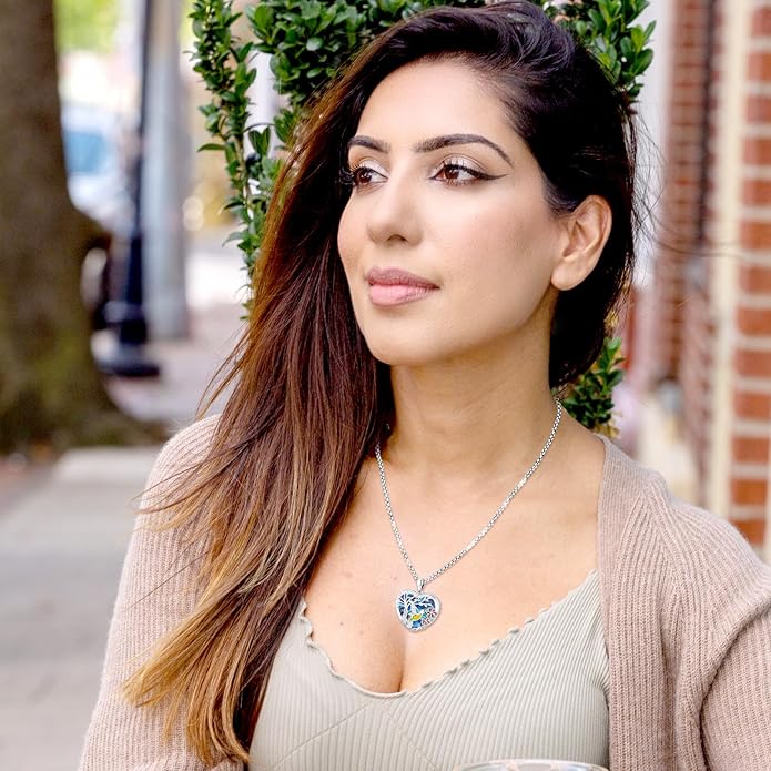 Picture Locket Necklace for Women Men Rose 14K Real Gold 925 Sterling Silver Jewelry Heart Locket Necklace that Holds Pictures Tree of Life Viking Wolf Celtic Knot St Christopher St Michael Pendant