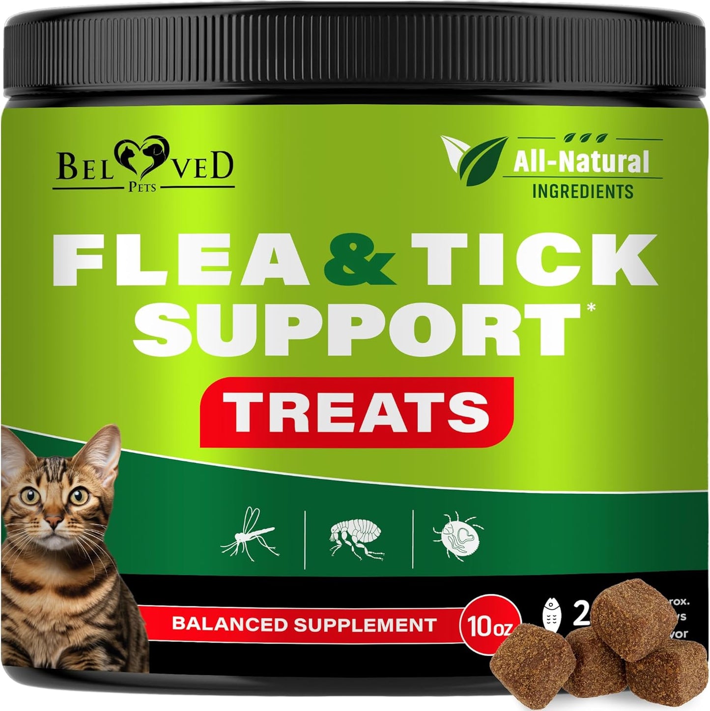 Flea and Tick Prevention Chewable Pills for Dogs and Cats - Revolution Oral Flea Treatment for Pets - Pest Control & Natural Defense - Chewables Small Tablets Made in USA (Salmon (for Cats))