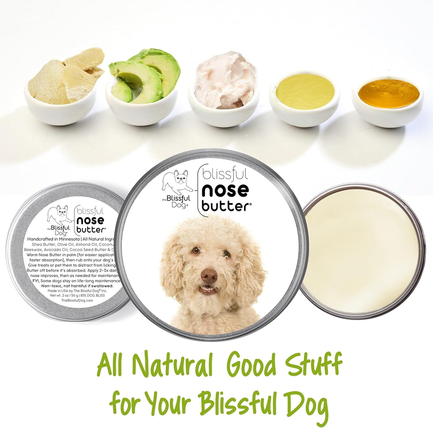 The Blissful Dog Goldendoodle Unscented Nose Butter - Dog Nose Butter, 1 Ounce