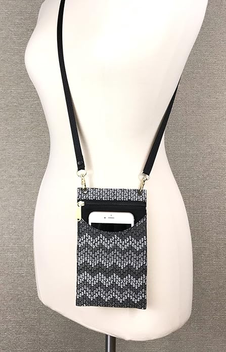 Danny K. Women's Tapestry Crossbody Cell Phone or Passport Purse, Handmade in USA