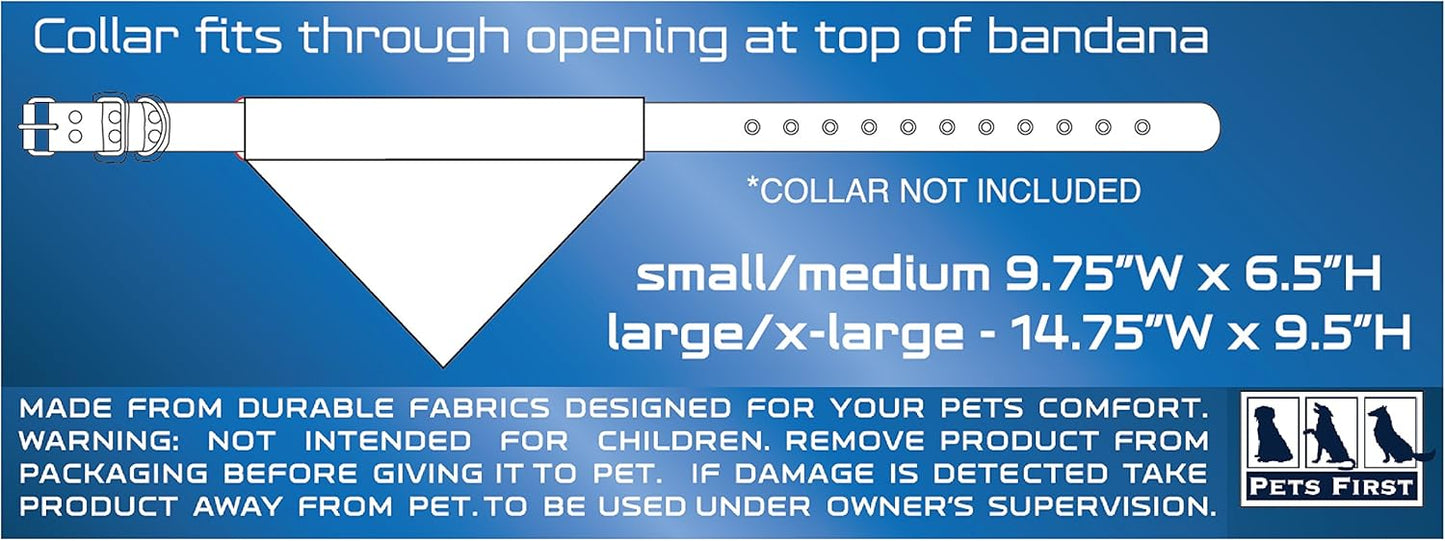 Pets First Collegiate Pet Accessories, Reversible Bandana, Texas Longhorns, Large/X-Large