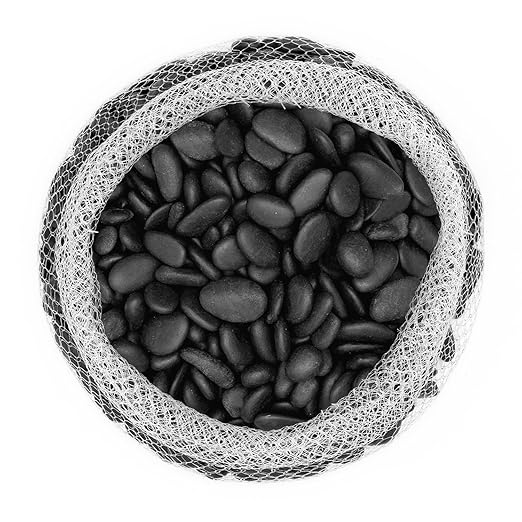 Royal Imports 1LBS River Rocks Decorative Ornamental Pebbles, Garden Landscaping Stones, Gravel Filler for Plants, Vases, Succulents, Home Decor, Aquariums, Crafting, Animal Habitat - Black