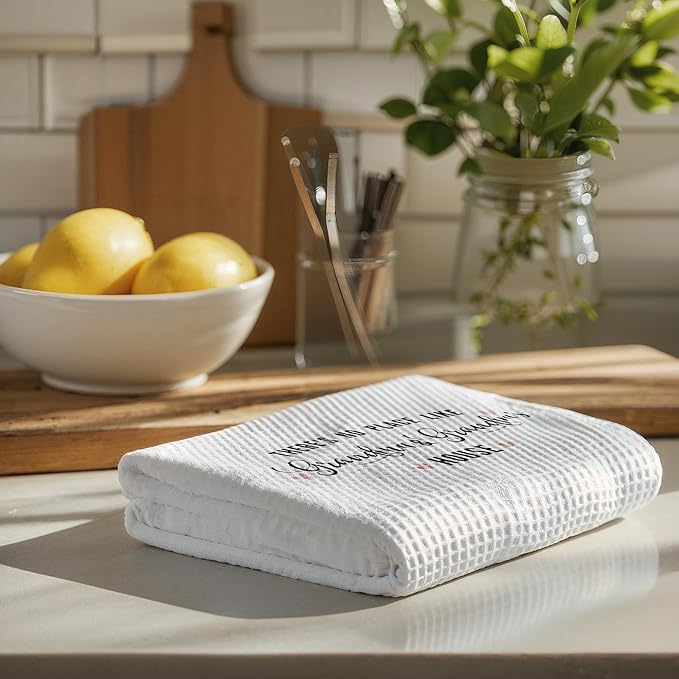There's No Place Like Grandma and Grandpa's House Kitchen Towels, Grandparents' Dish Towel Hand Towel, Grandma and Grandpa Gifts from Grandkids, Grandparents' Day Gifts from Grandchildren,16x24 Inch
