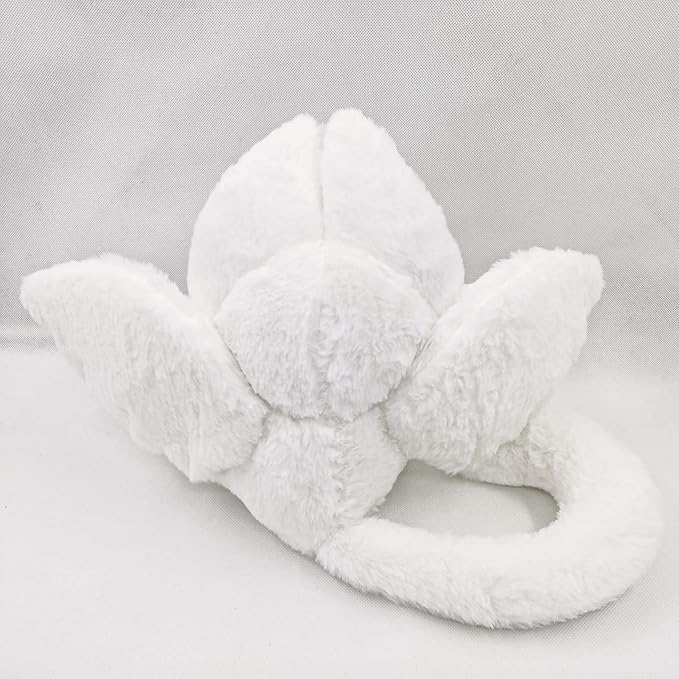 PEACH CAT Cute Bat Bunny Plush Pillow Kawaii Bat Rabbit Stuffed Animal for Kids White 20"