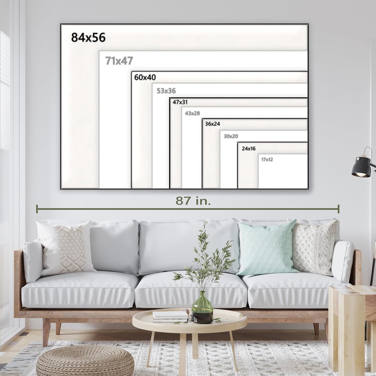 Nature Wall Art Prints - Ocean Forest Mountain Lake Canvas Landscapes - Small to Extra Large Living Room Bedroom Kitchen Bathroom Décor (Ski Lift on Snowy Mountain, 31L" x 47W" - 3 Panels)