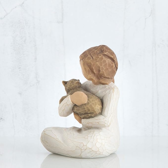 Willow Tree Kindness (Girl), Above All, Kindness, Expresses Relationship with A Much-Loved Pet, A Gift to Celebrate an Adoption, for Animal Lovers and Cat Owners, Sculpted Hand-Painted Figure