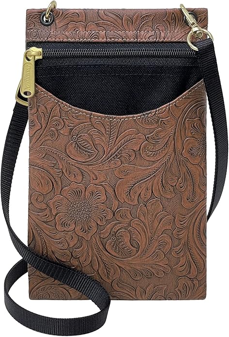 Danny K. Women's Tapestry Crossbody Cell Phone or Passport Purse, Handmade in USA