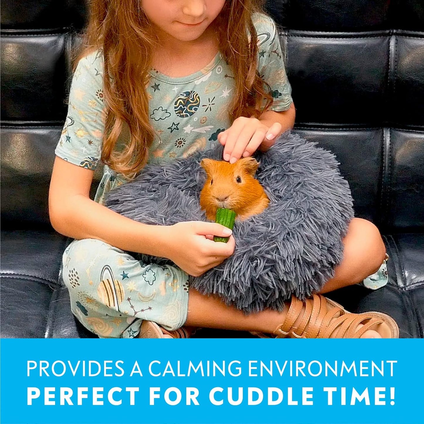 Paw Inspired Furr-O Burrowing Pet Bed with Zip-On Spandex and Fleece Bottoms for Guinea Pigs and Other Small Animals, Cozy Carrier, Hideout Enrichment Toy, Cage Accessories (Pink)