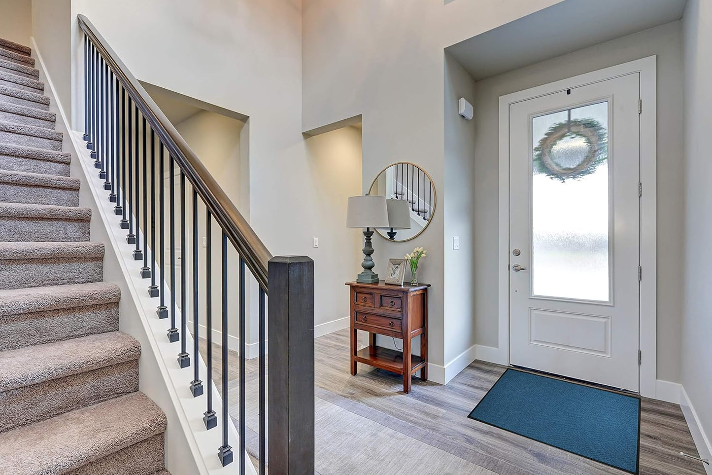 WaterHog Diamond | Commercial-Grade Entrance Mat with Rubber Border – Indoor/Outdoor, Quick Drying, Stain Resistant Door Mat (Dark Brown, 3' x 12')