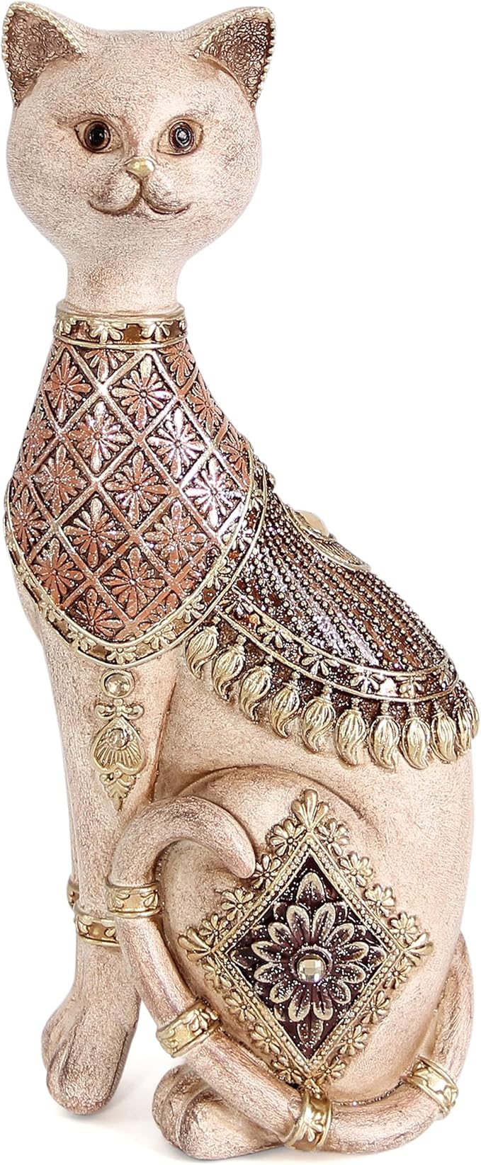 Leekung Cat Statue for Home Decor,Cat Figurine and Sculptures for Shelf Table Desk Bathroom Living Room Bedroom Decor,Vintage Home Décor Accents,Cats Art Themed Decorations,Cats Lover Gifts for Women