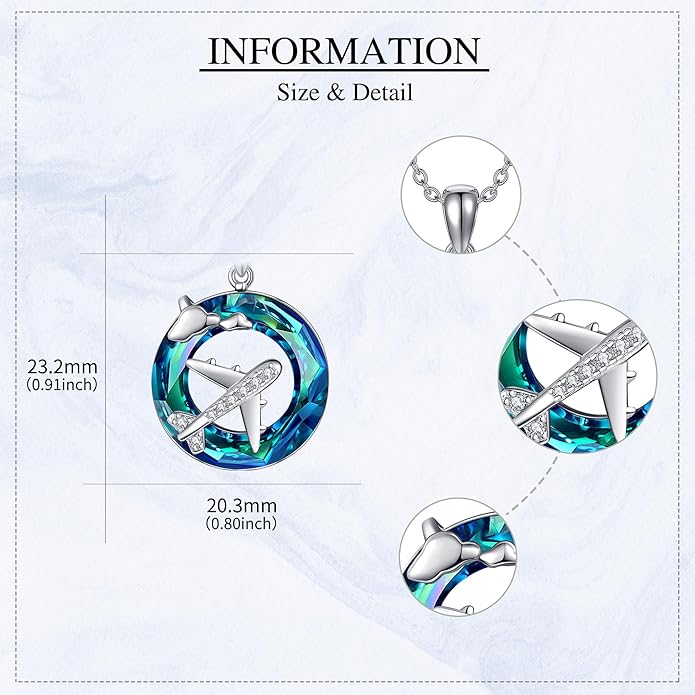 MONGAS Fairy/Airplane/Cello/Dog Cat/Unicorn Necklace Sterling Silver Fairy/Airplane/Cello/Dog Cat/Unicorn Jewelry for Women