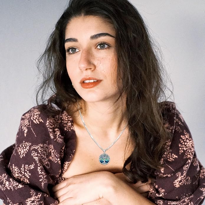 Picture Locket Necklace for Women Men Rose 14K Real Gold 925 Sterling Silver Jewelry Heart Locket Necklace that Holds Pictures Tree of Life Viking Wolf Celtic Knot St Christopher St Michael Pendant