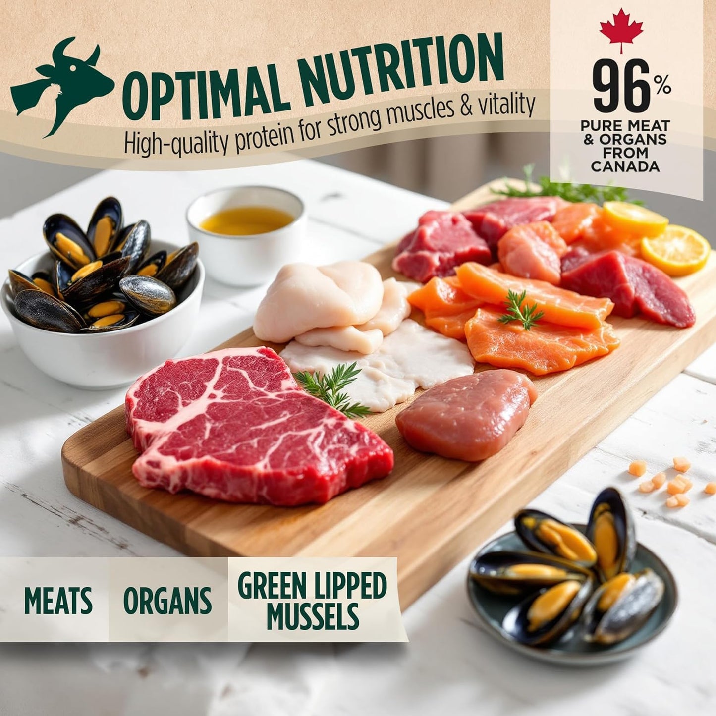 ZEAL Canada Air-Dried Beef Recipe for Dogs - High Protein, Natural Superfoods, Nutrient Rich, No Fillers, Grain Free, Complete & Balanced (Beef, 1 lb)