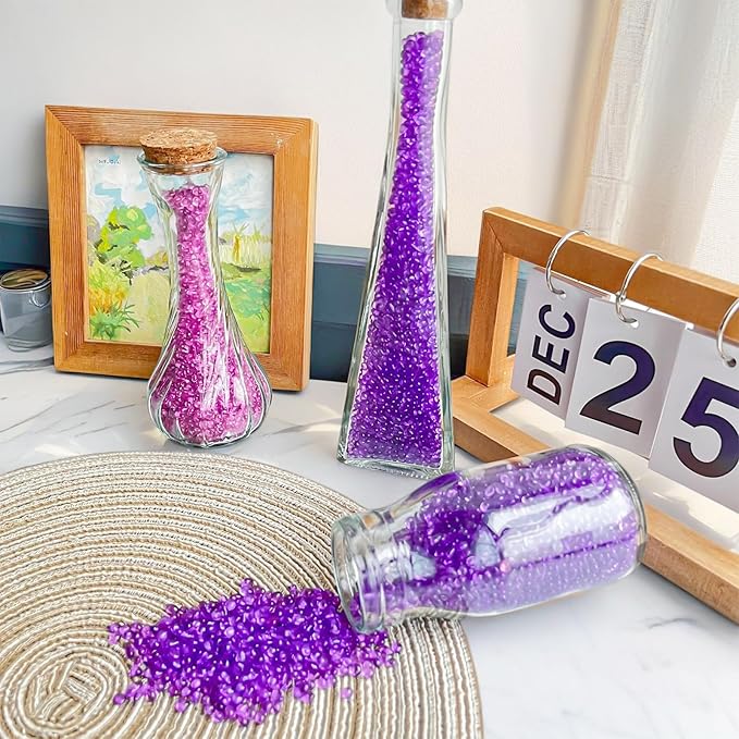 Keedolla 3 LB Fish Tank Rocks Gravel Pink, Aquarium Glass Pebbles Gemstones Beads Betta Fish Tank Stones for Vase Fillers, DIY Crafts, and Home Decor