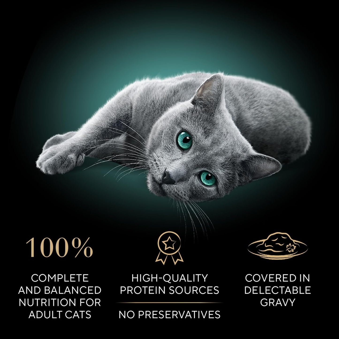 Sheba Gravy Indulgence Adult Wet Cat Food Beef Entree in Extra Gravy, 2.6 oz. Twin-Pack Trays (24 Count, 48 Servings)