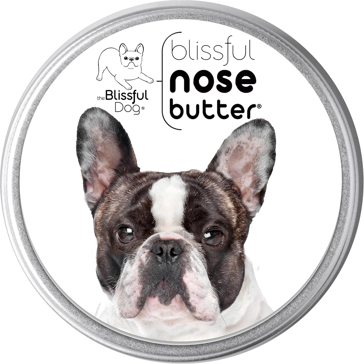 The Blissful Dog French Bulldog Pied Nose Butter for Dry, Cracked Skin, Lick-Safe Dog Nose Balm with Moisturizing Shea Butter, Almond, Olive, and Essential Oils, Pet Supplies, Uncented, 2 oz.