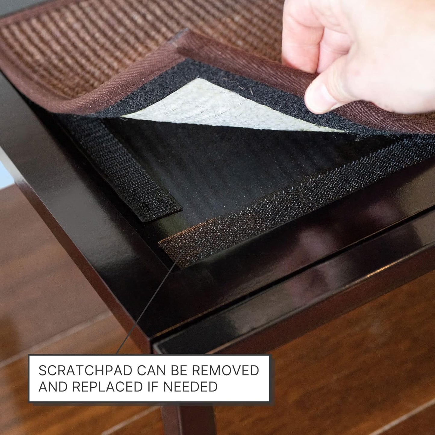 THE REFINED FELINE 62 Inch Tall Metropolitan Cat Condo, Gold Metal Frame Cat Tower, Multi-Level Modern Cat Tree for Indoor Cats, Brown Platforms with Gray Replaceable Cushions & Scratching Post