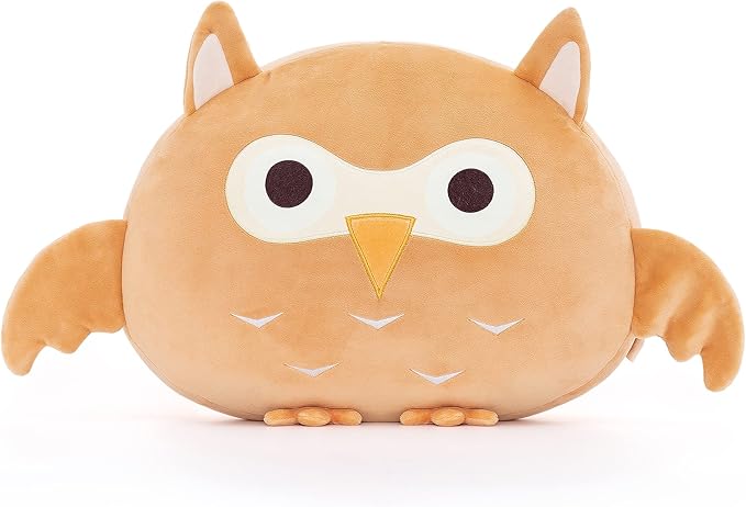 Lazada Stuffed Owl Animal Plush Kids Pillow Super Soft Toys Brown 15''