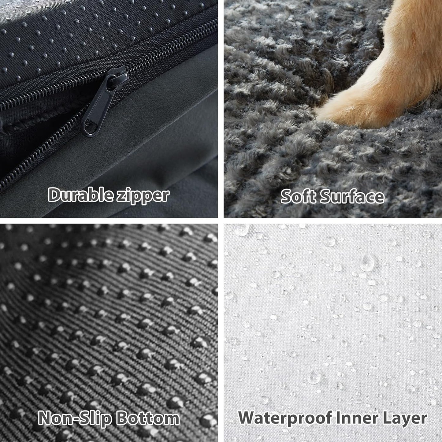 BFPETHOME Orthopedic Dog Beds for Large Dogs-Waterproof Sofa Dog Bed with Removable Washable Cover, Large Dog Bed with Waterproof Lining and Nonskid Bottom,Pet Bed for Large Dogs