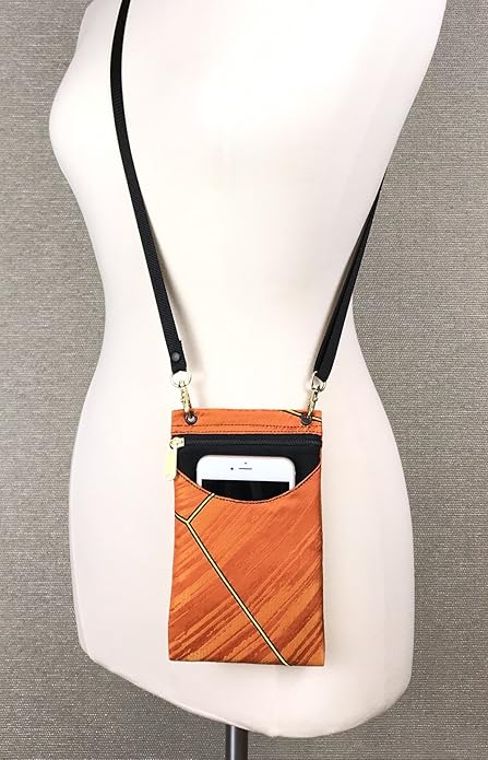 Danny K. Women's Tapestry Crossbody Cell Phone or Passport Purse, Handmade in USA