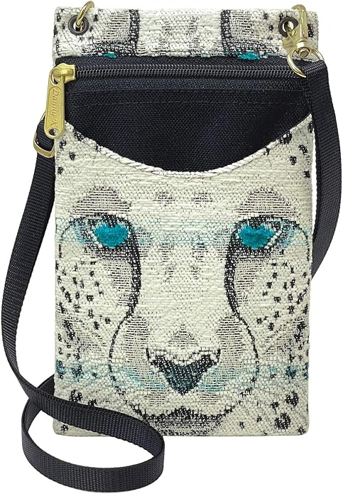 Danny K. Women's Tapestry Crossbody Cell Phone or Passport Purse, Handmade in USA