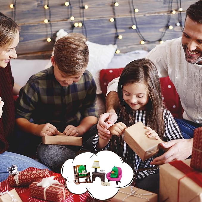 Miniature Frog Figurines Statue - Cute Frog Decor for Desk and Bedroom, Gifts for Frog Lovers Cute Home Office Desk Decor